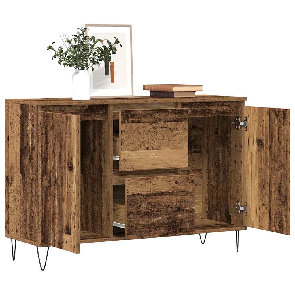 Credenza Legno Antico 104x35x70 cm in Legno Multistrato