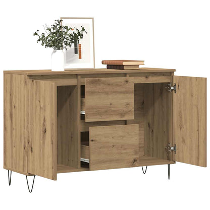 Credenza Rovere Artigianale 104x35x70 cm in Legno Multistrato