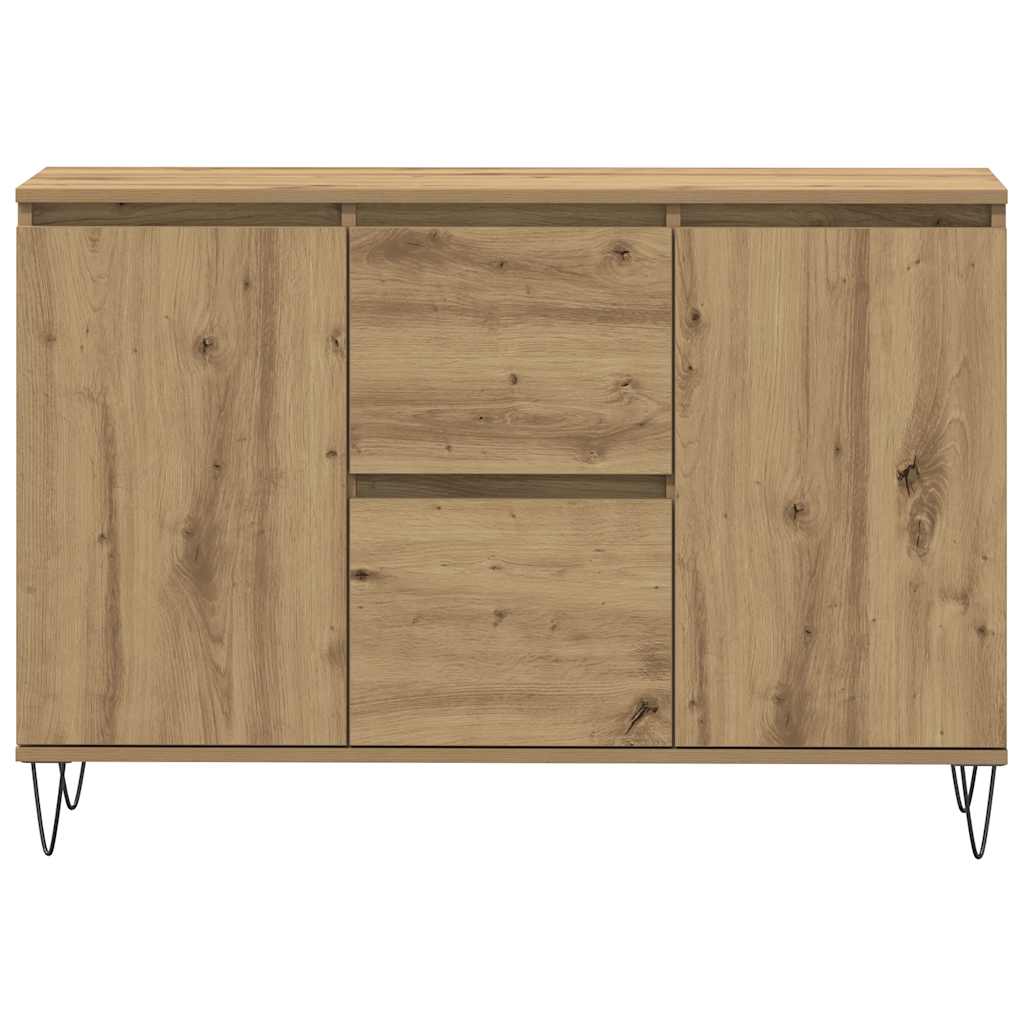 Credenza Rovere Artigianale 104x35x70 cm in Legno Multistrato