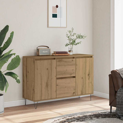 Credenza Rovere Artigianale 104x35x70 cm in Legno Multistrato