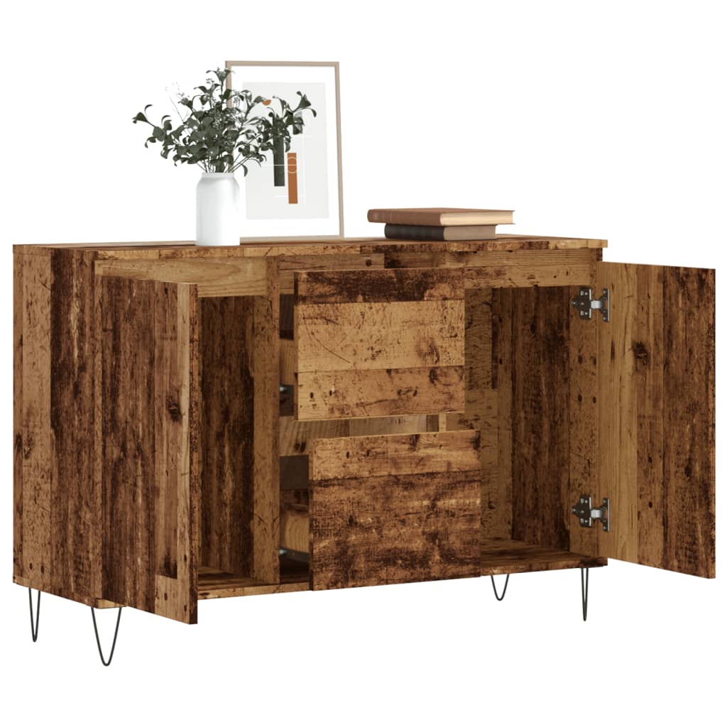Credenza Legno Antico 104x35x70 cm in Legno Multistrato