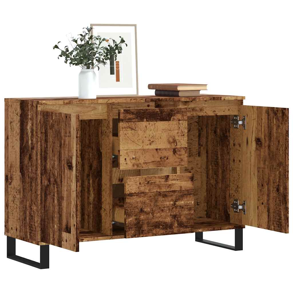 Credenza Legno Antico 101,5x35x70 cm in Legno Multistrato