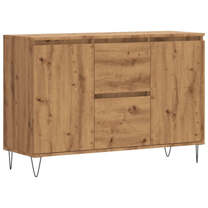 Credenza Rovere Artigianale 104x35x70 cm in Legno Multistrato