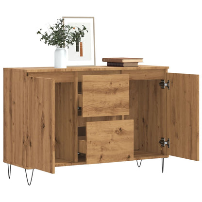 Credenza Rovere Artigianale 104x35x70 cm in Legno Multistrato