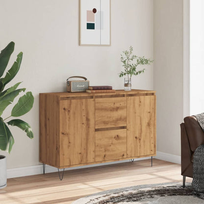 Credenza Rovere Artigianale 104x35x70 cm in Legno Multistrato