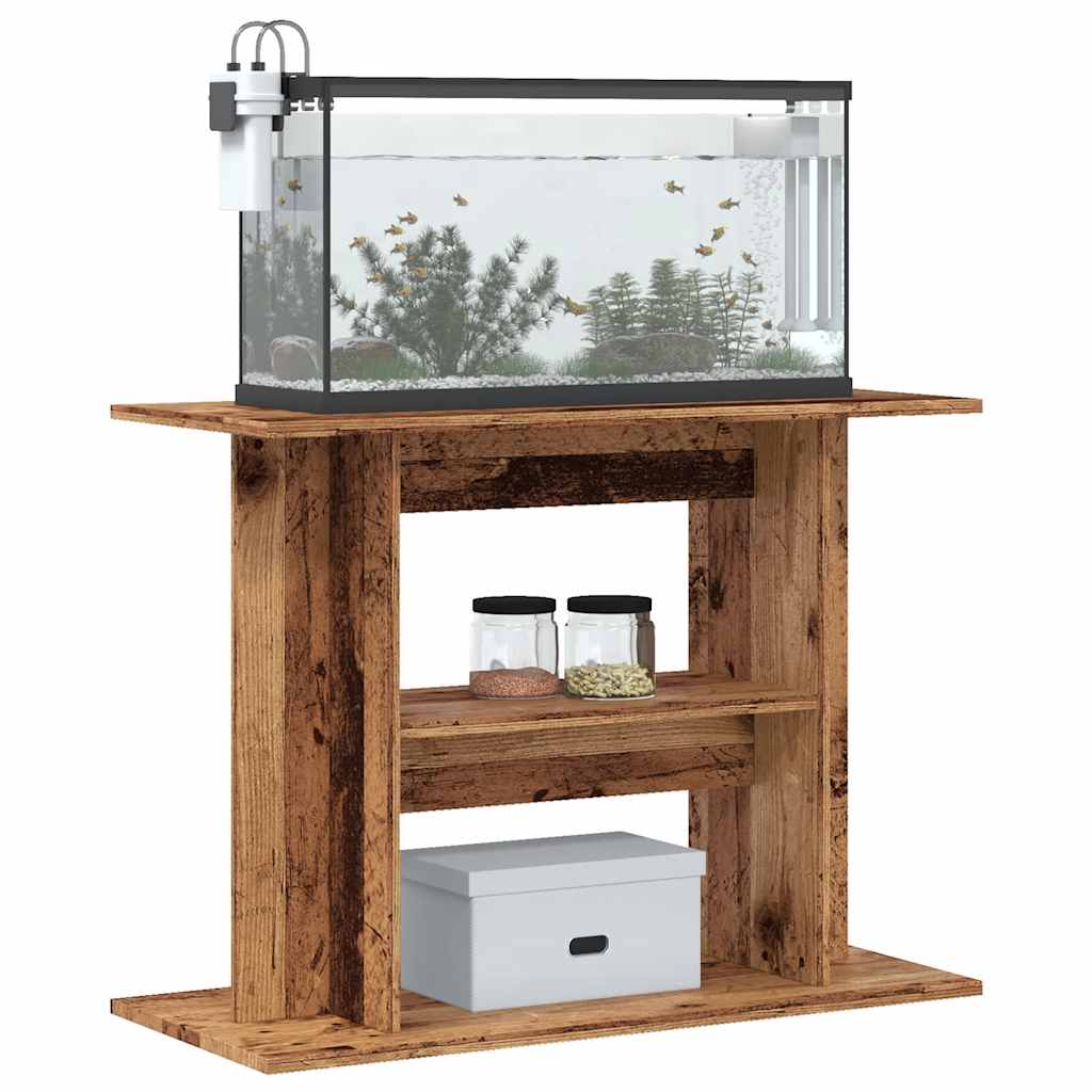 Supporto Acquario 80x35x60 cm in Legno Multistrato Legno Antico