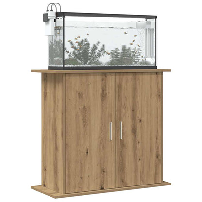 Supporto per acquario artigianale in rovere 81x36x73 cm in legno ingegnerizzato