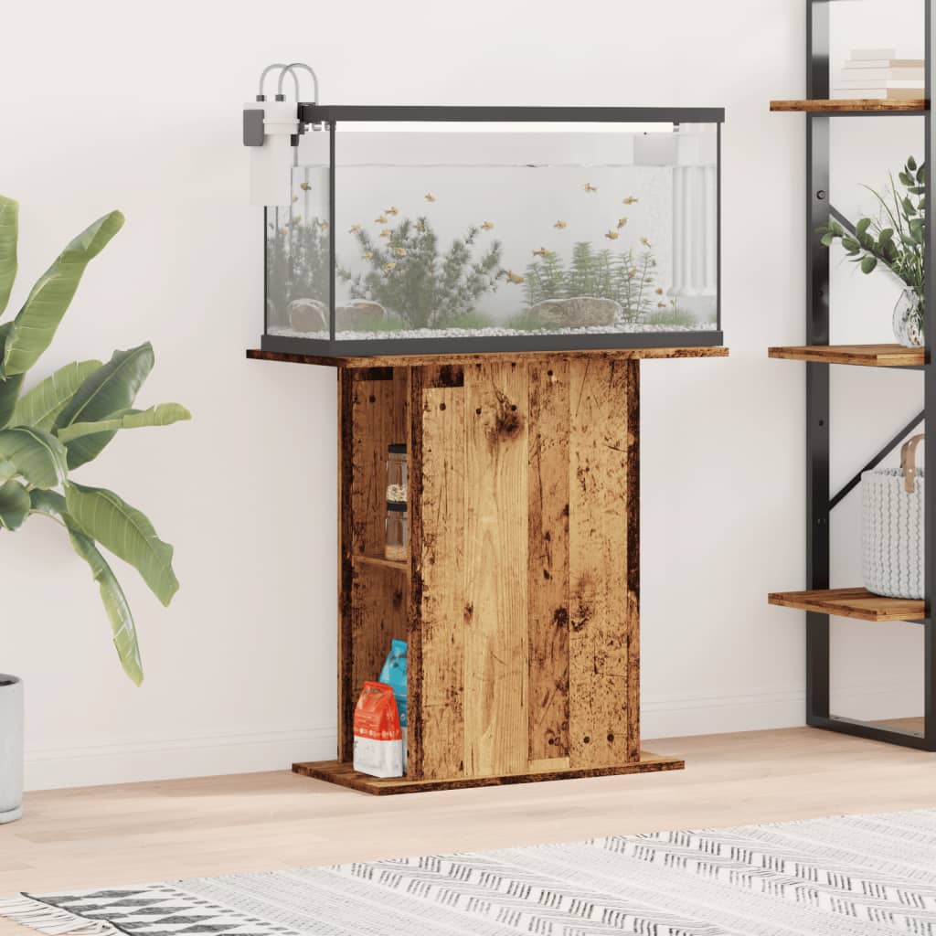 Supporto per Acquario Legno Antico 36x75x72,5cm in Truciolato