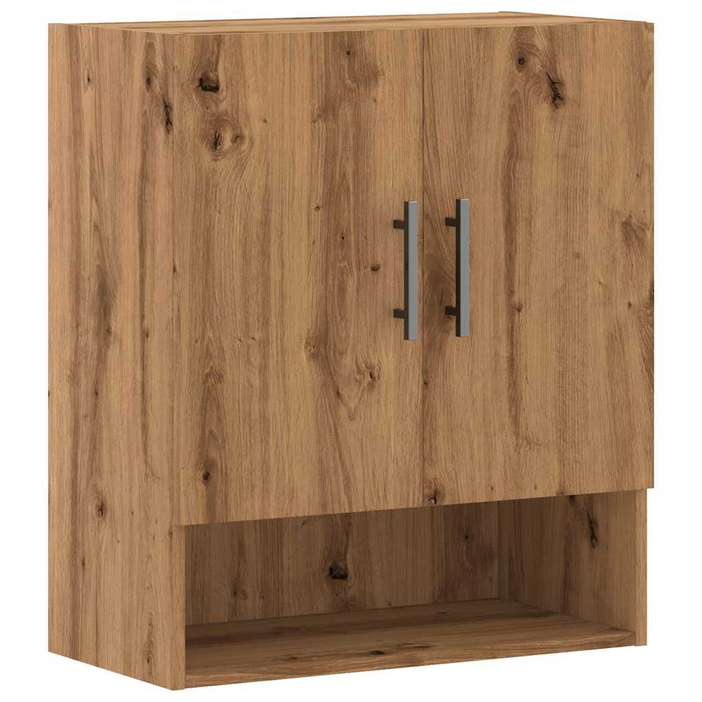 Armadietto a Muro Rovere Artigianale 60x31x70 cm in Truciolato