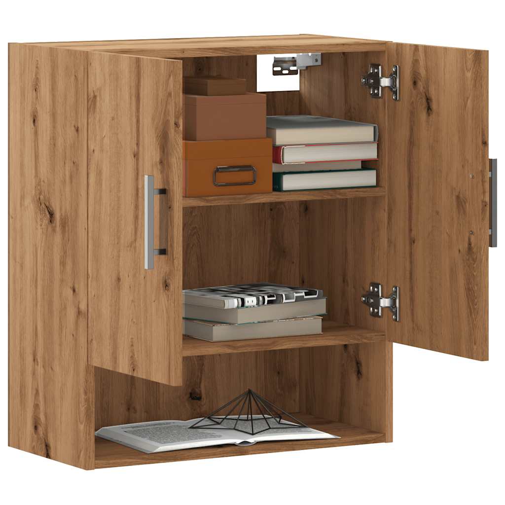 Armadietto a Muro Rovere Artigianale 60x31x70 cm in Truciolato
