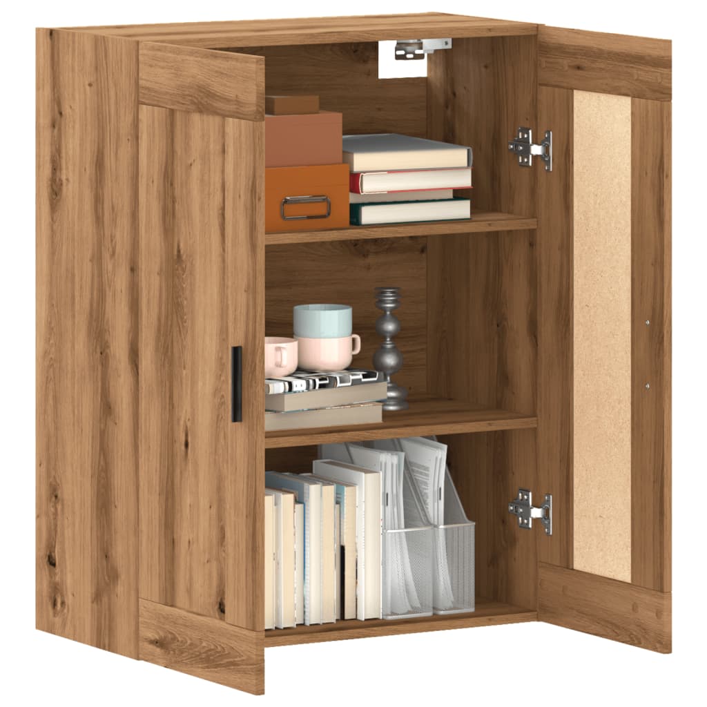 Mobile a Parete Rovere Artigianale 69,5x34x90 cm in Truciolato