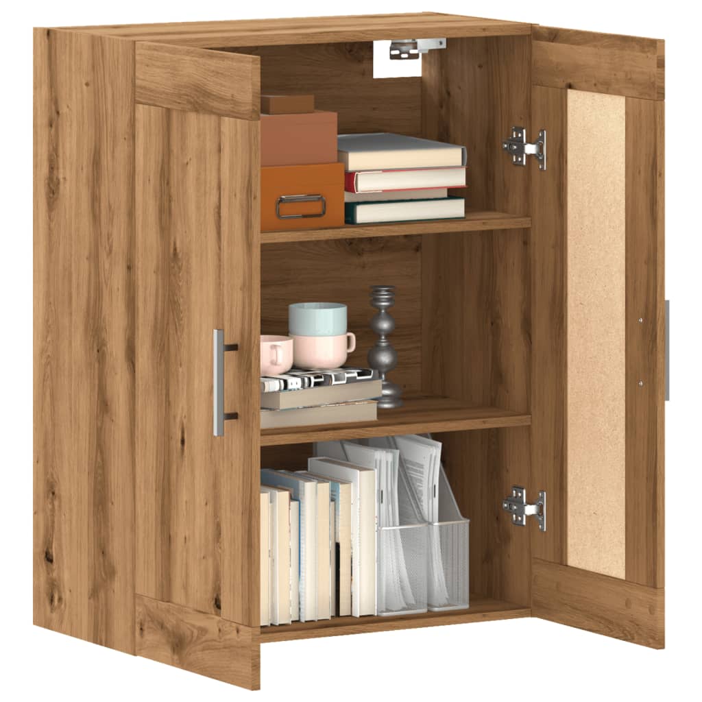 Mobile a Parete Rovere Artigianale 69,5x34x90 cm in Truciolato