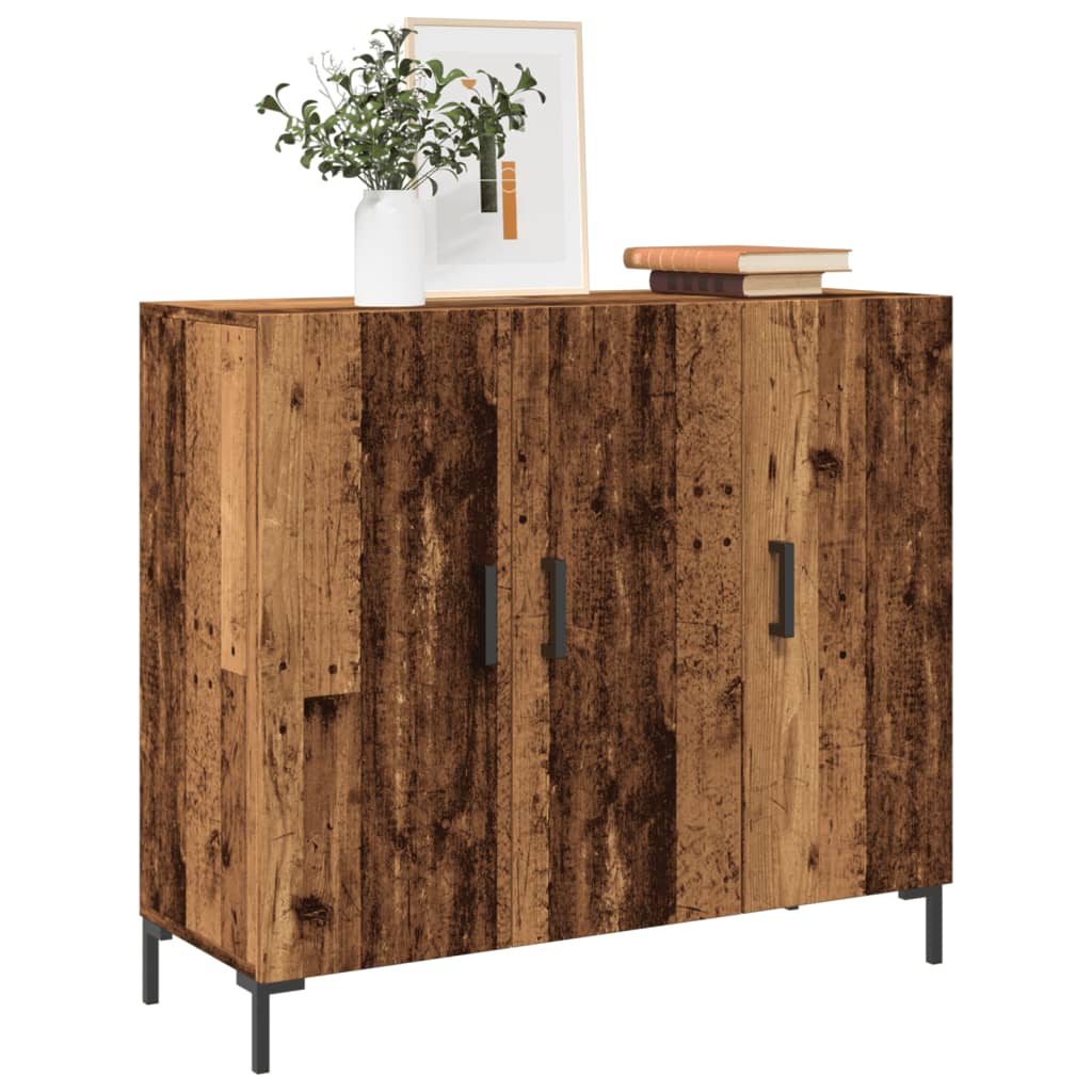 Credenza Legno Antico 90x34x80 cm in Legno Multistrato