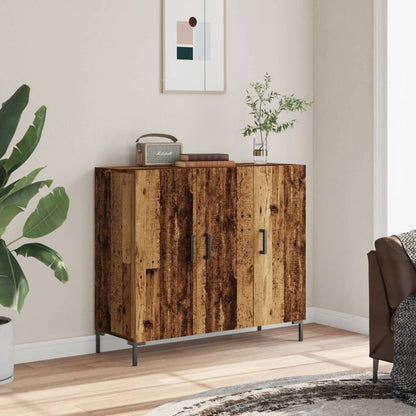 Credenza Legno Antico 90x34x80 cm in Legno Multistrato