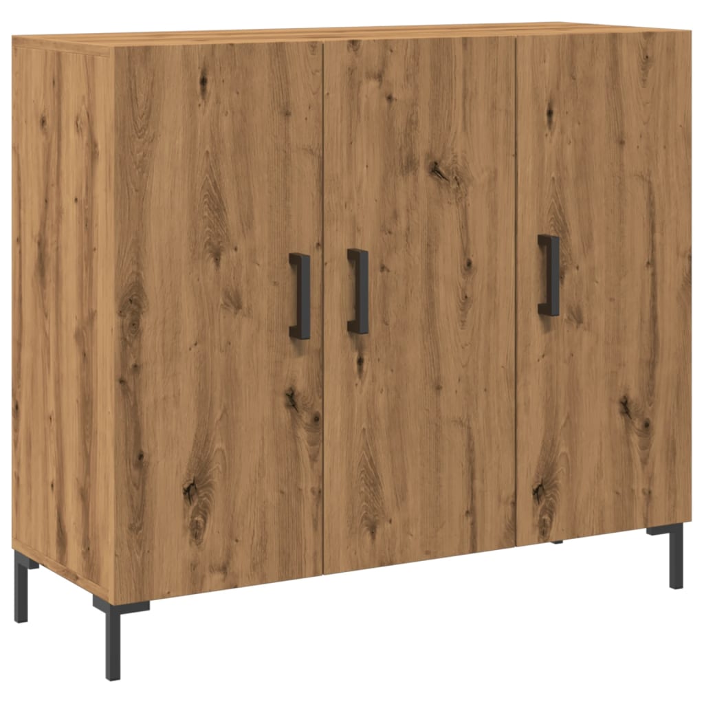 Credenza Rovere Artigianale 90x34x80 cm in Legno Multistrato