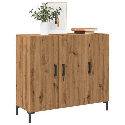 Credenza Rovere Artigianale 90x34x80 cm in Legno Multistrato