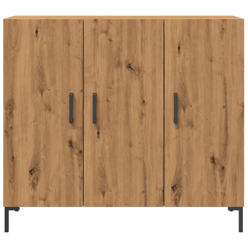Credenza Rovere Artigianale 90x34x80 cm in Legno Multistrato