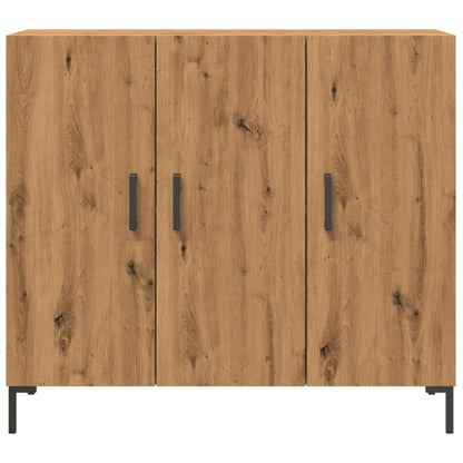 Credenza Rovere Artigianale 90x34x80 cm in Legno Multistrato