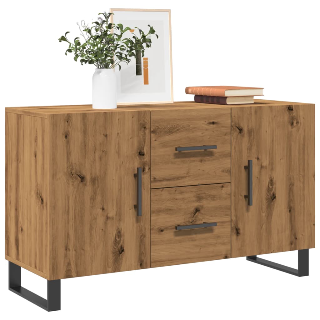 Credenza Rovere Artigianale 100x36x60 cm in Legno Multistrato