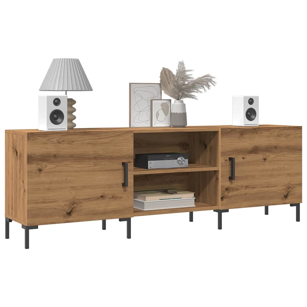 Mobile Porta TV Rovere Artigianale 150x30x50cm in Truciolato