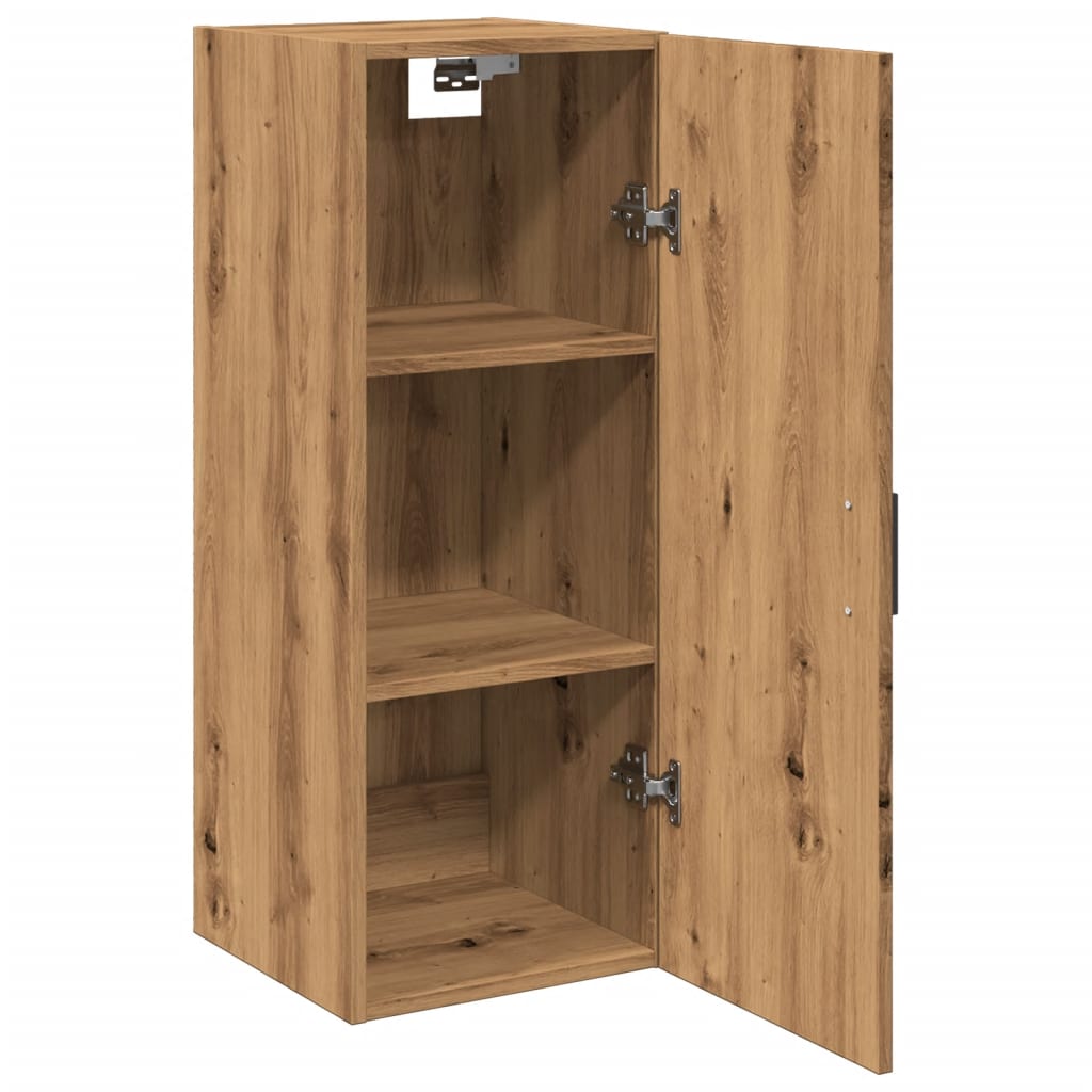 Mobile a Parete Rovere Artigianale 34,5x34x90 cm in Truciolato
