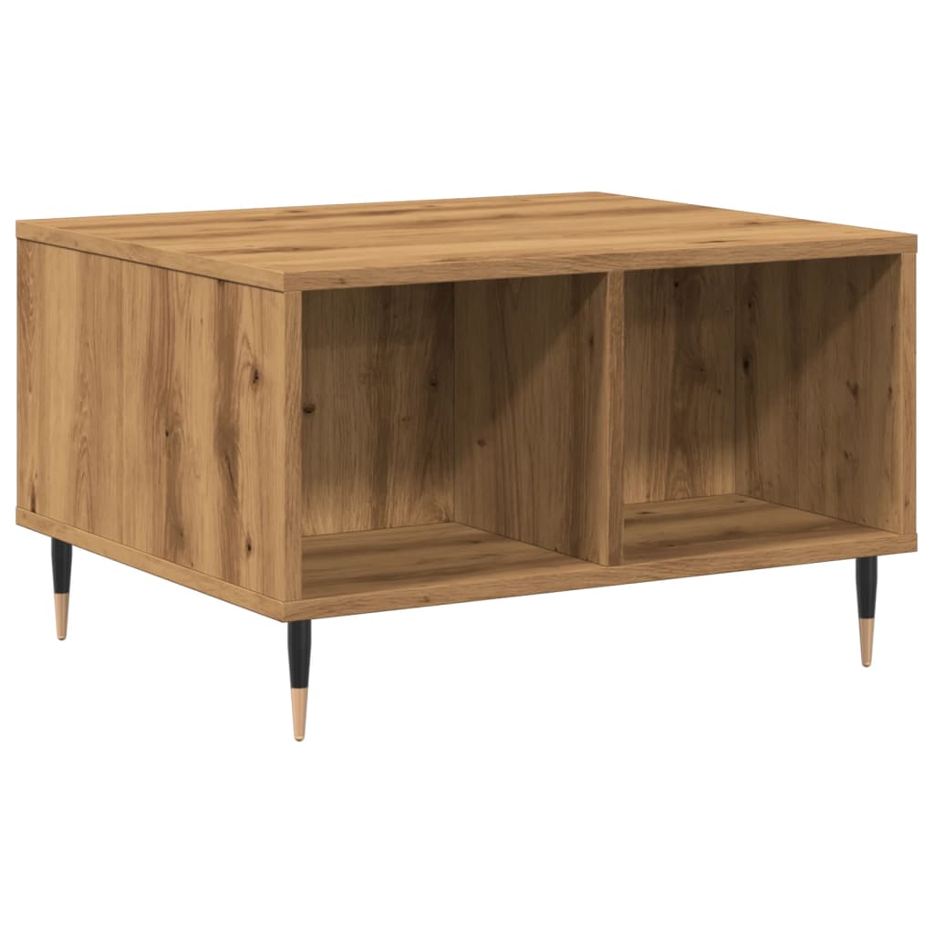Tavolino da Salotto Rovere Artigianale 60x50x36,5cm Multistrato
