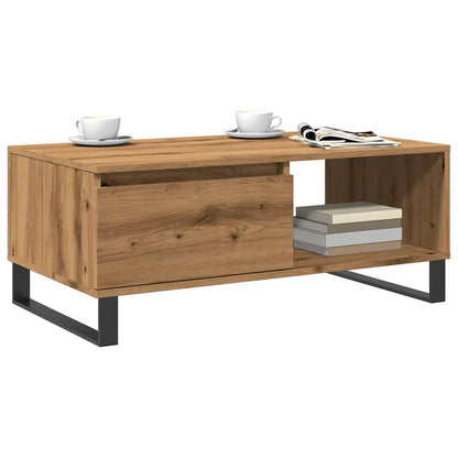 Tavolino da Salotto Rovere Artigianale 90x50x36,5 cm Truciolato