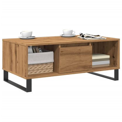 Tavolino da Salotto Rovere Artigianale 90x50x36,5 cm Truciolato