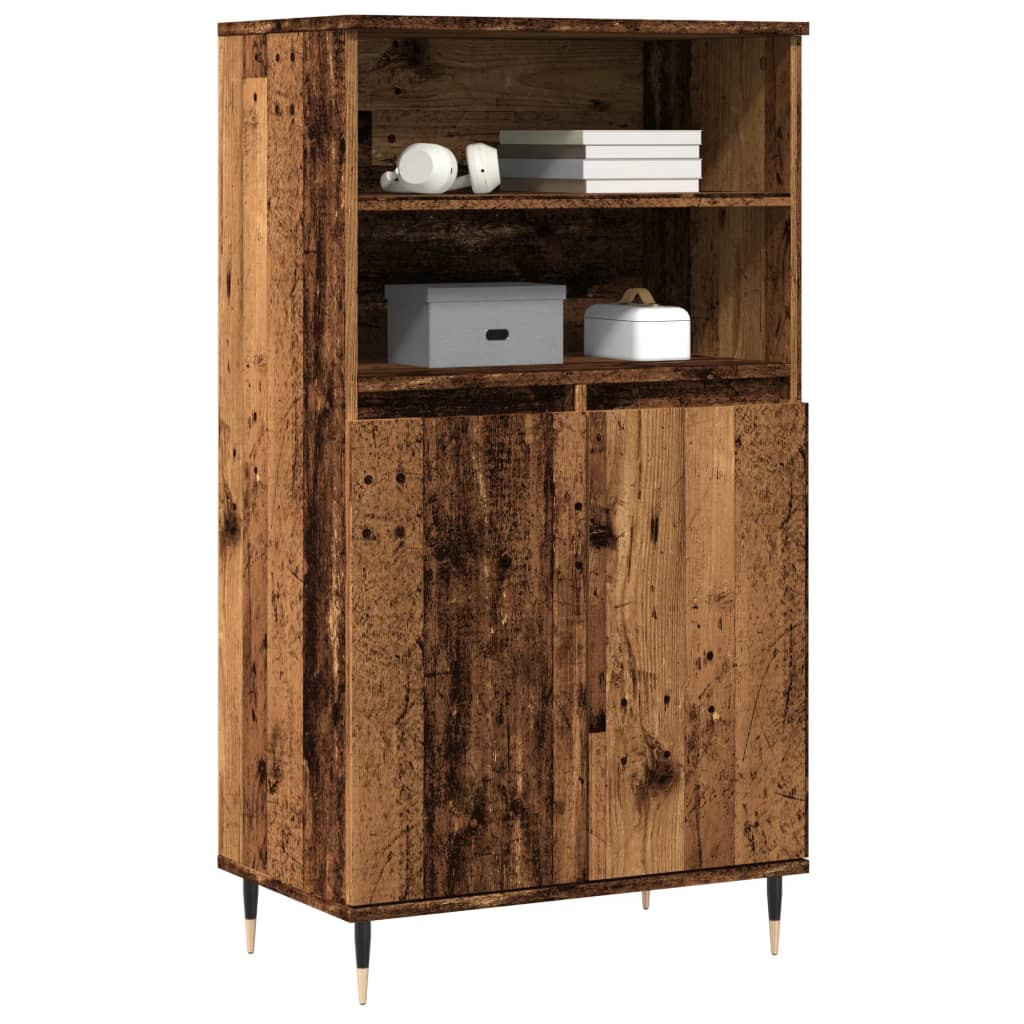 Credenza Legno Antico 60x36x110 cm in Legno Multistrato