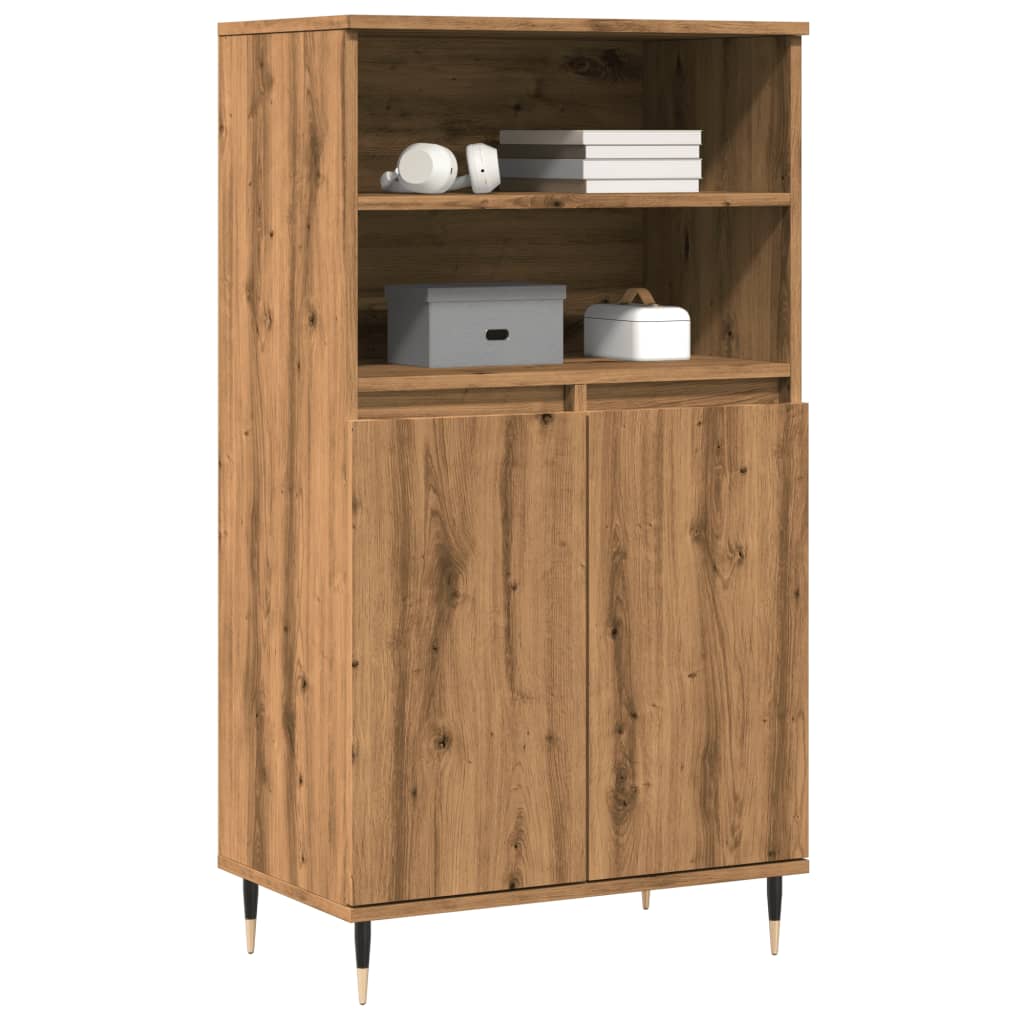 Credenza Rovere Artigianale 60x36x110 cm in Legno Multistrato