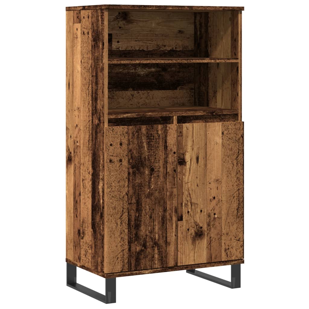 Credenza Legno Antico 60x36x110 cm in Legno Multistrato