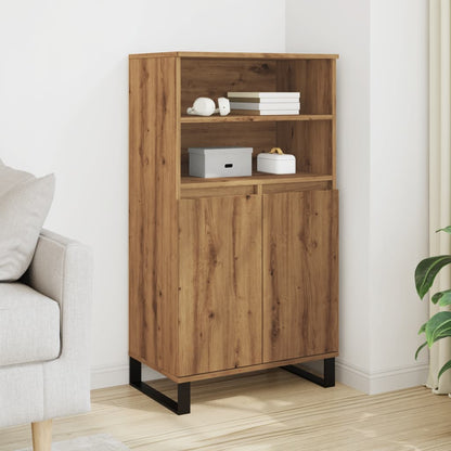 Credenza Rovere Artigianale 60x36x110 cm in Legno Multistrato