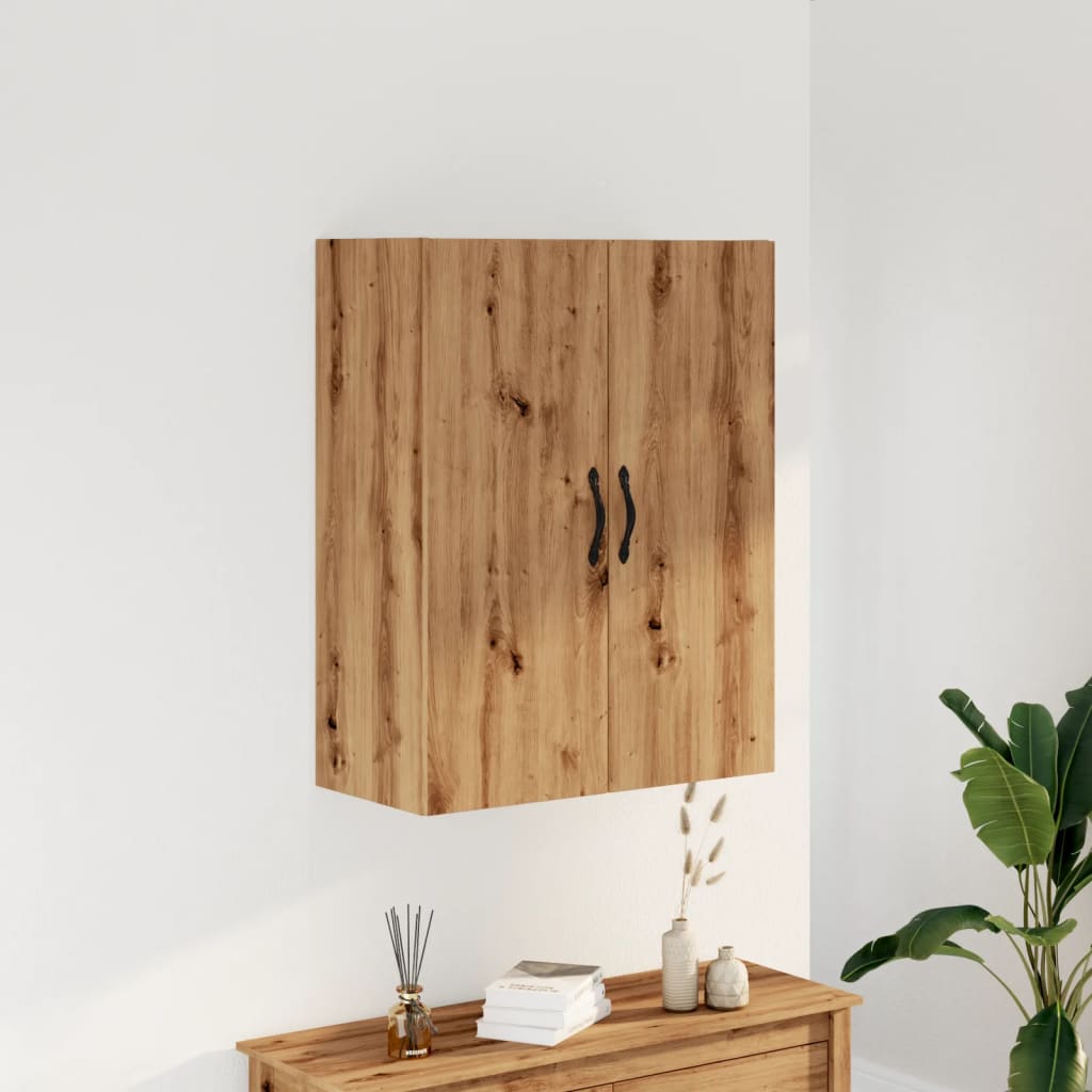 Mobile a Parete Rovere Artigianale 69,5x34x90 cm in Truciolato