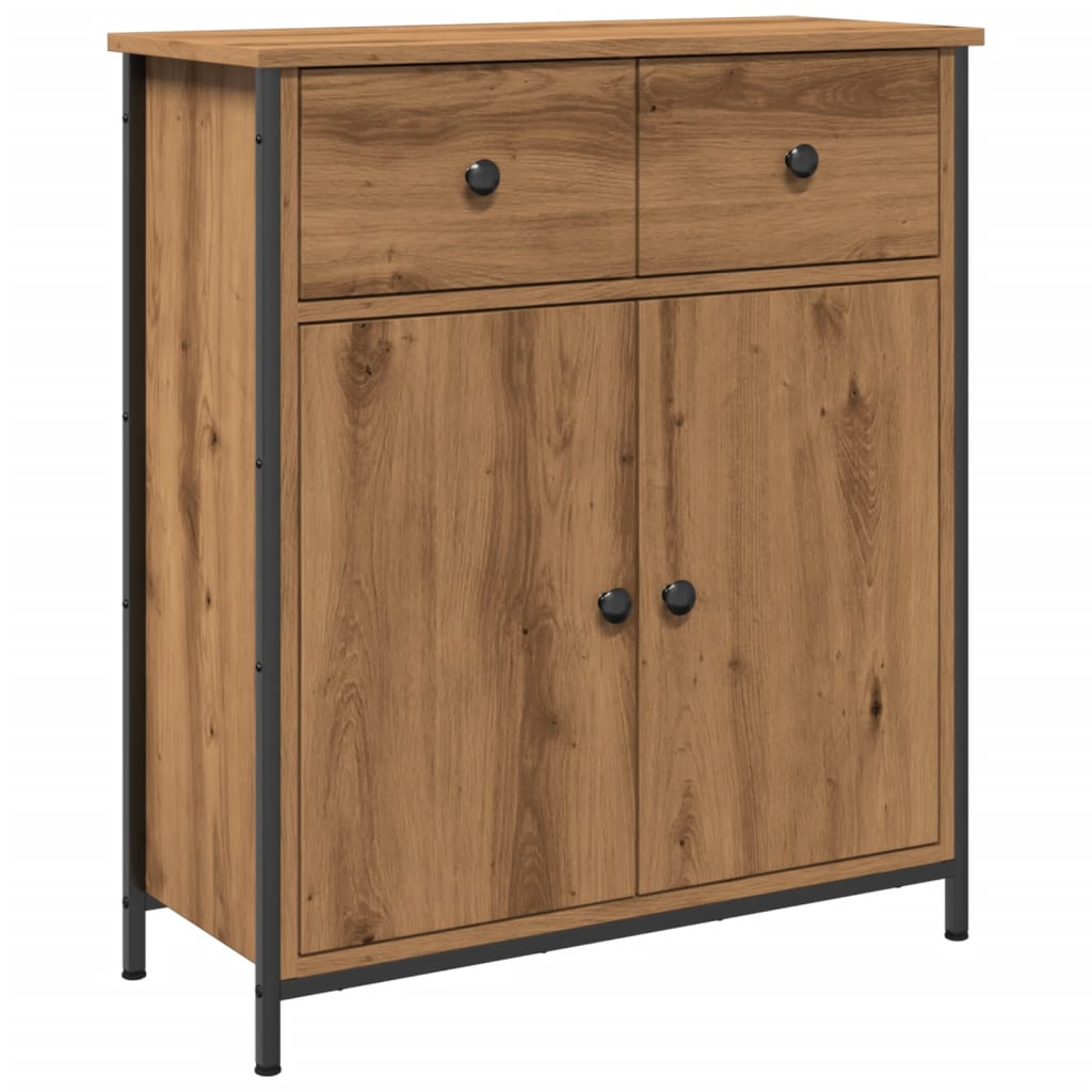 Credenza Rovere Artigianale 70x30x80 cm in Legno Multistrato