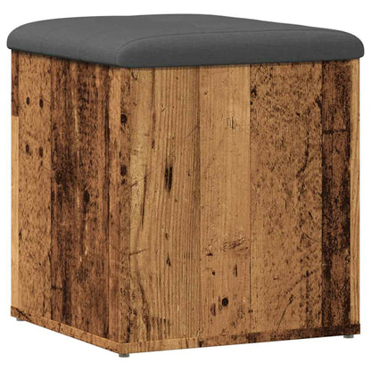 Panca Portaoggetti Legno Antico 42x42x45 cm Legno Multistrato
