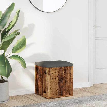 Panca Portaoggetti Legno Antico 42x42x45 cm Legno Multistrato