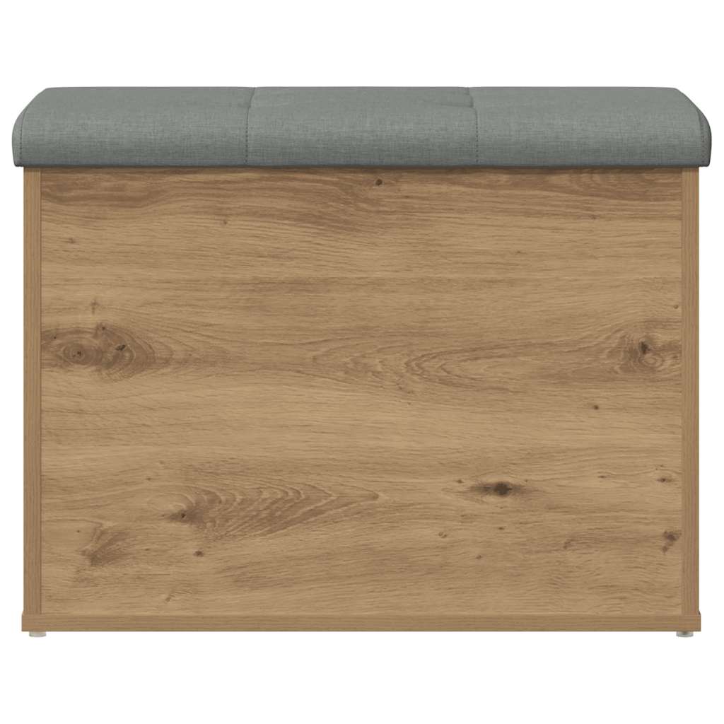 Panca Portaoggetti Rovere Artigianale 62x42x45 cm in Truciolato
