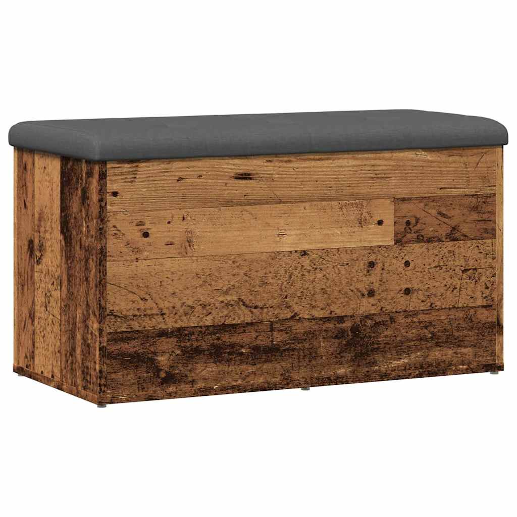 Panca Portaoggetti Legno Antico 82x42x45 cm Legno Multistrato