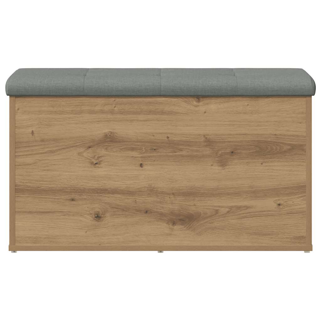 Panca contenitore artigianale in rovere 82x42x45 cm in legno ingegnerizzato