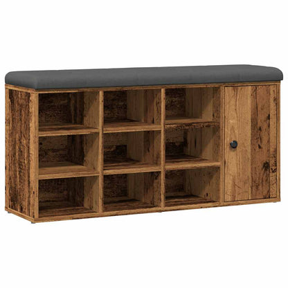 Panca Porta Scarpe Legno Antico 102x32x50 cm Legno Multistrato