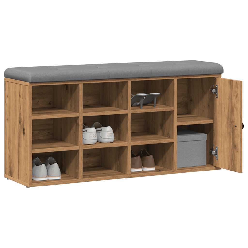 Panca Porta Scarpe Rovere Artigianale 102x32x50 cm Truciolato