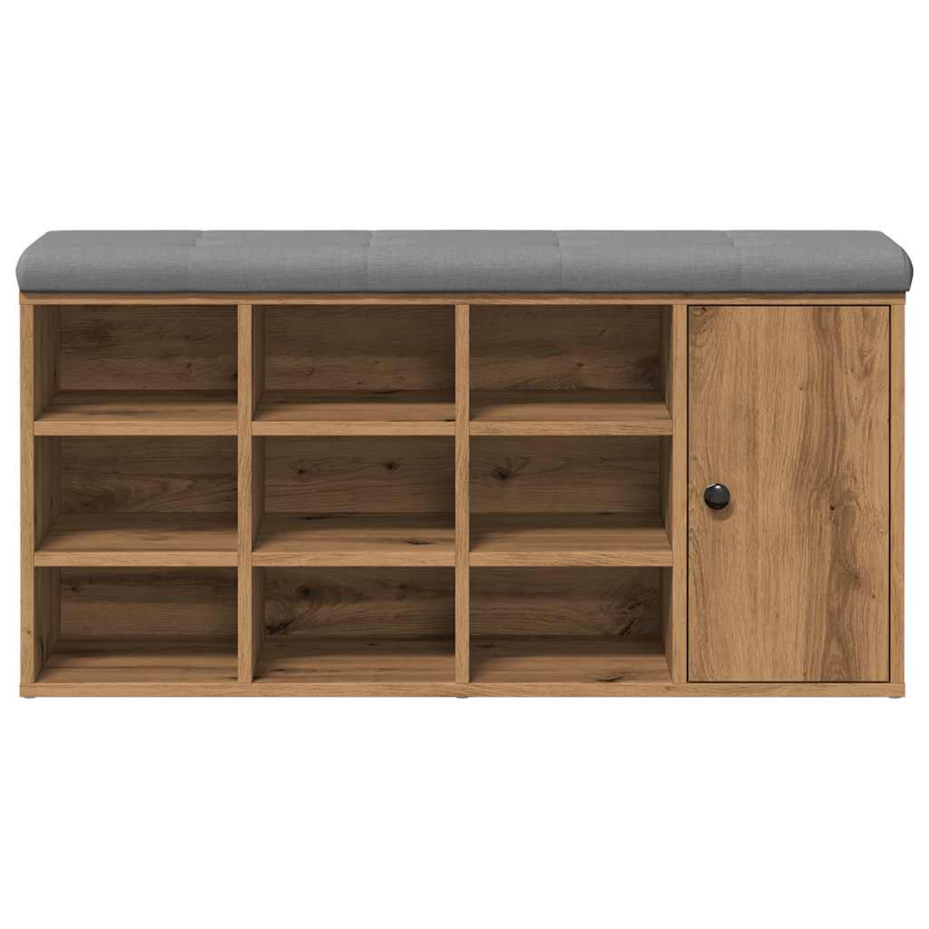 Panca Porta Scarpe Rovere Artigianale 102x32x50 cm Truciolato