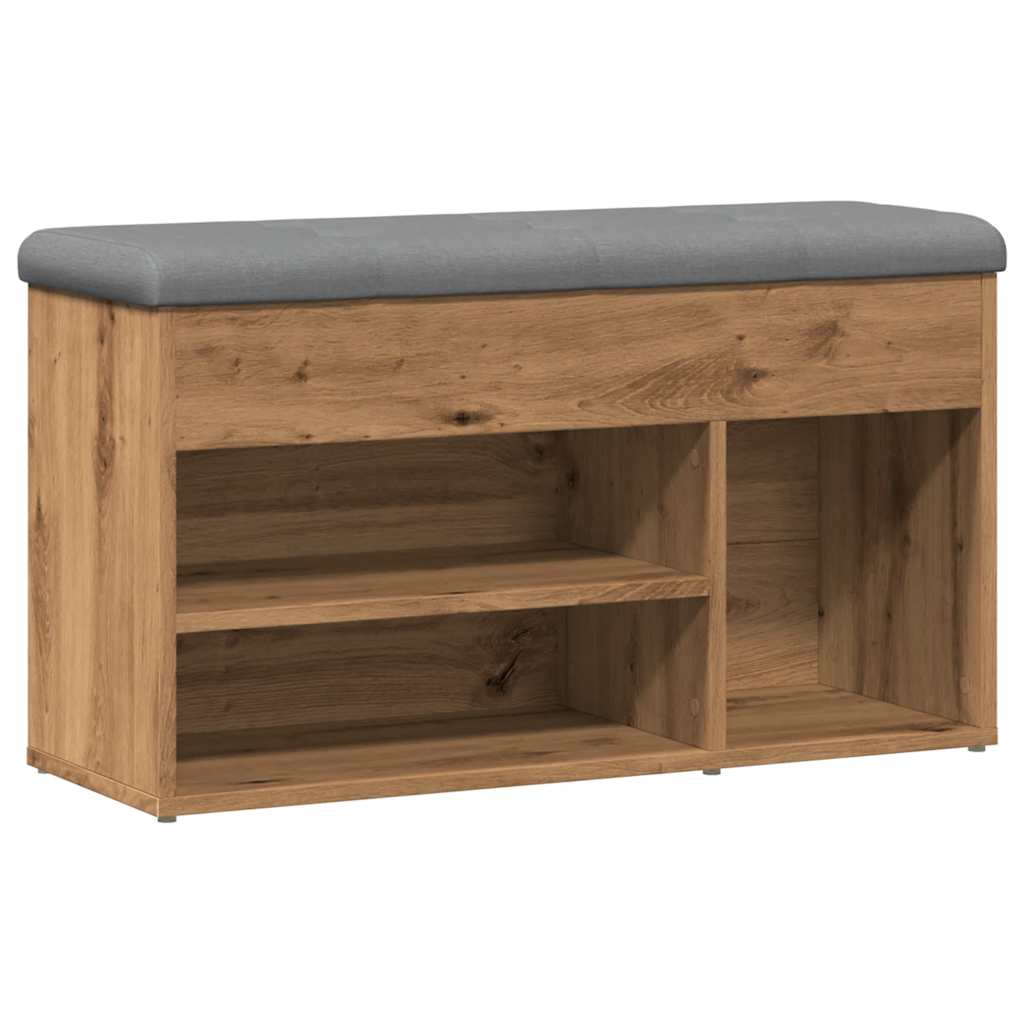 Scarpiera Rovere Artigianale 82x32x45,5 cm in Legno Multistrato
