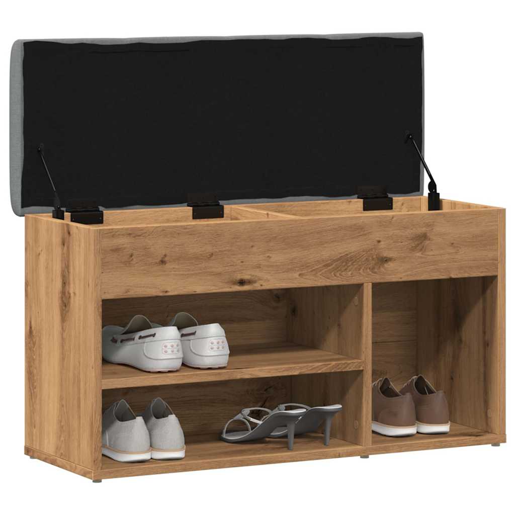 Scarpiera Rovere Artigianale 82x32x45,5 cm in Legno Multistrato
