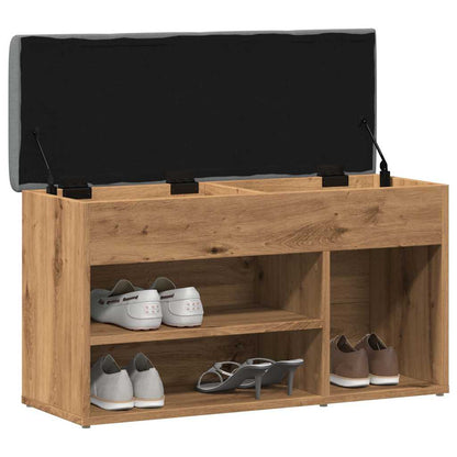Scarpiera Rovere Artigianale 82x32x45,5 cm in Legno Multistrato