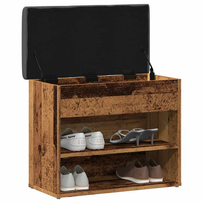 Scarpiera Legno Antico 62x32x50 cm in Legno Multistrato