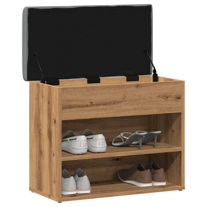 Scarpiera Rovere Artigianale 62x32x50 cm in Legno Multistrato