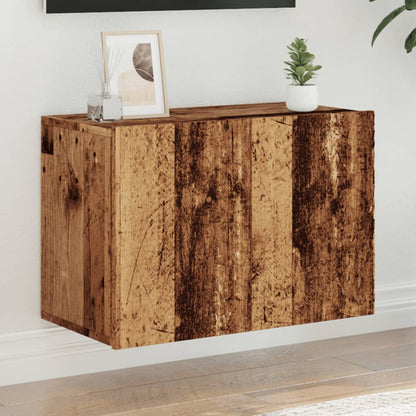 Mobile TV a Parete Legno Antico 60x30x41 cm
