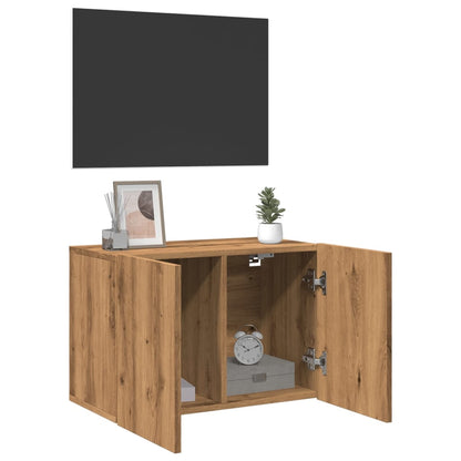 Mobile TV a Parete Rovere Artigianale 60x30x41 cm