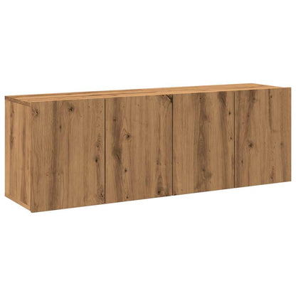 Mobili TV a Parete 2pz Rovere Artigianale 60x30x41 cm